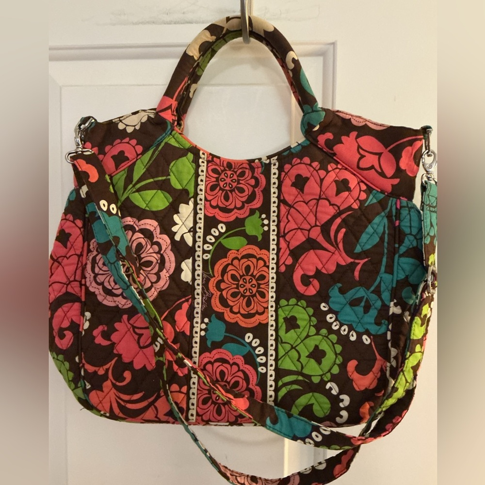 Vera Bradley Floral Patterned Patchwork Tote Bag … - image 1
